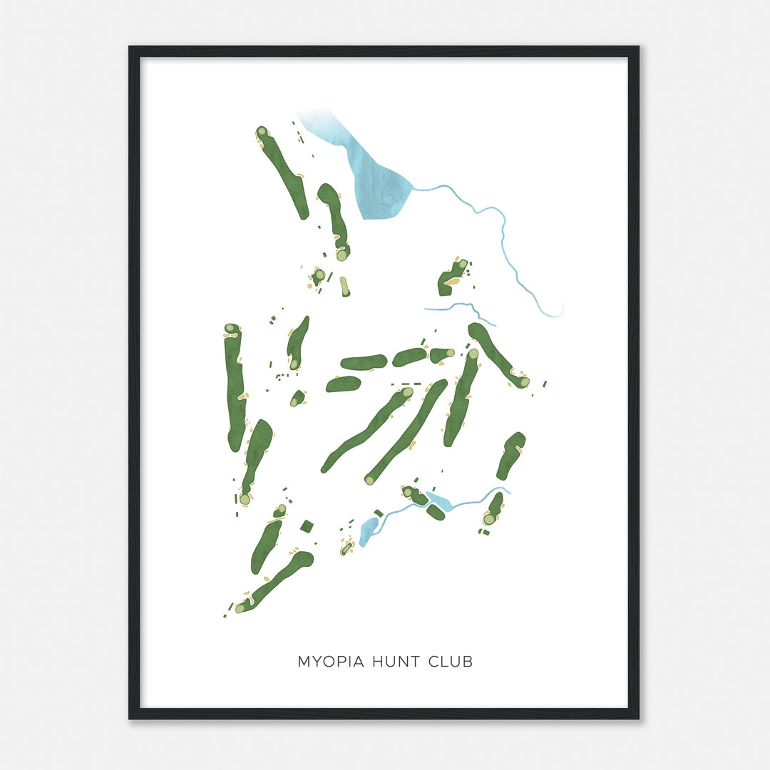 Print of Myopia Hunt Club Modern Map