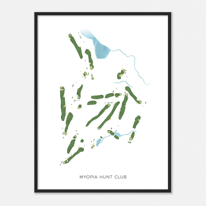 Print of Myopia Hunt Club Modern Map