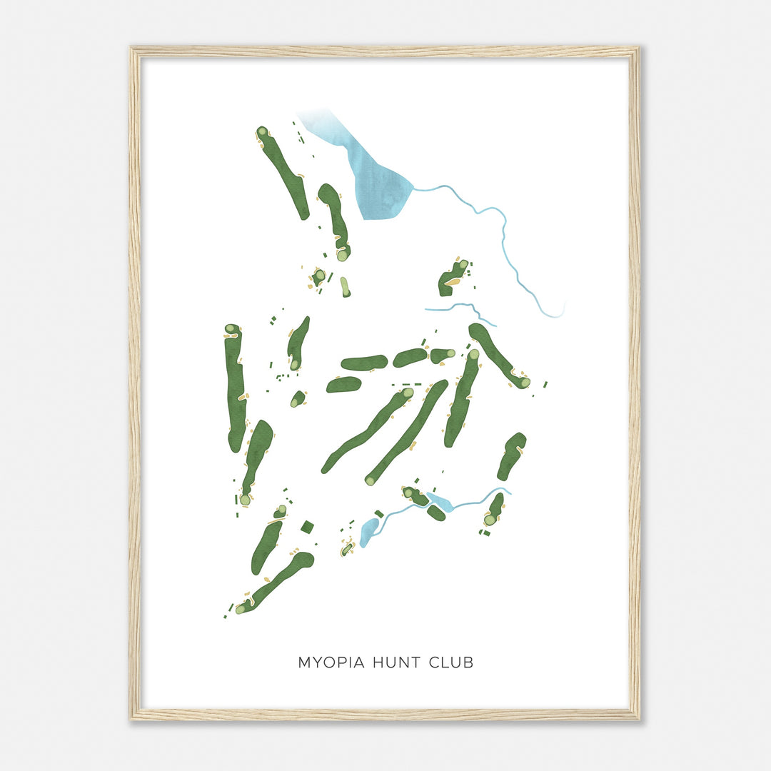 Print of Myopia Hunt Club Modern Map