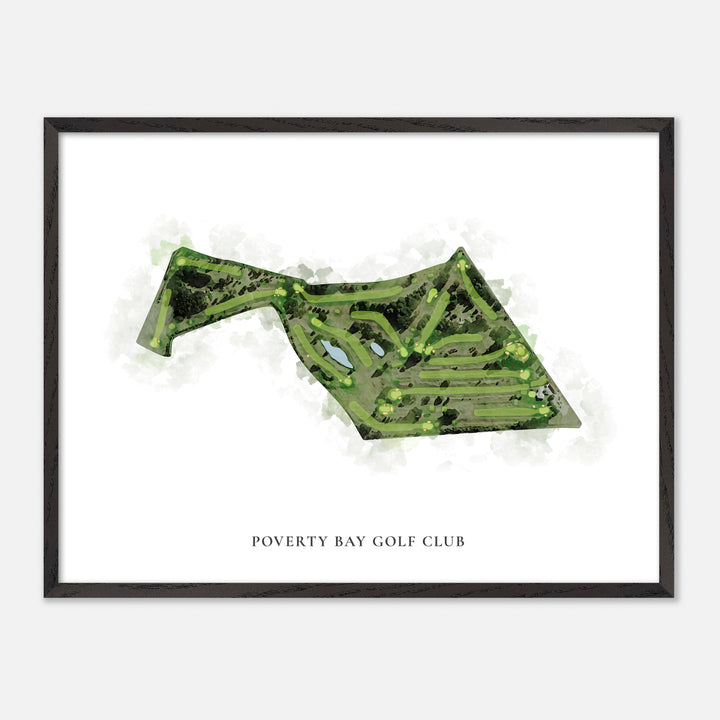 Print of Poverty Bay Golf Club Classic Map