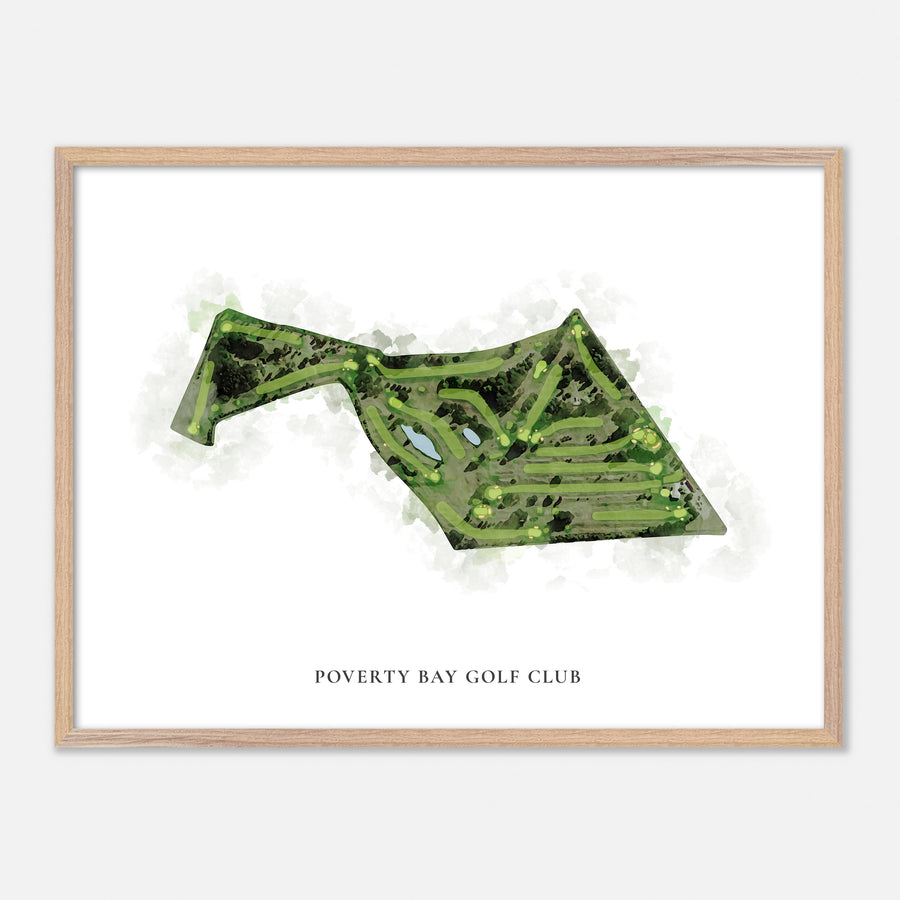 Print of Poverty Bay Golf Club Classic Map