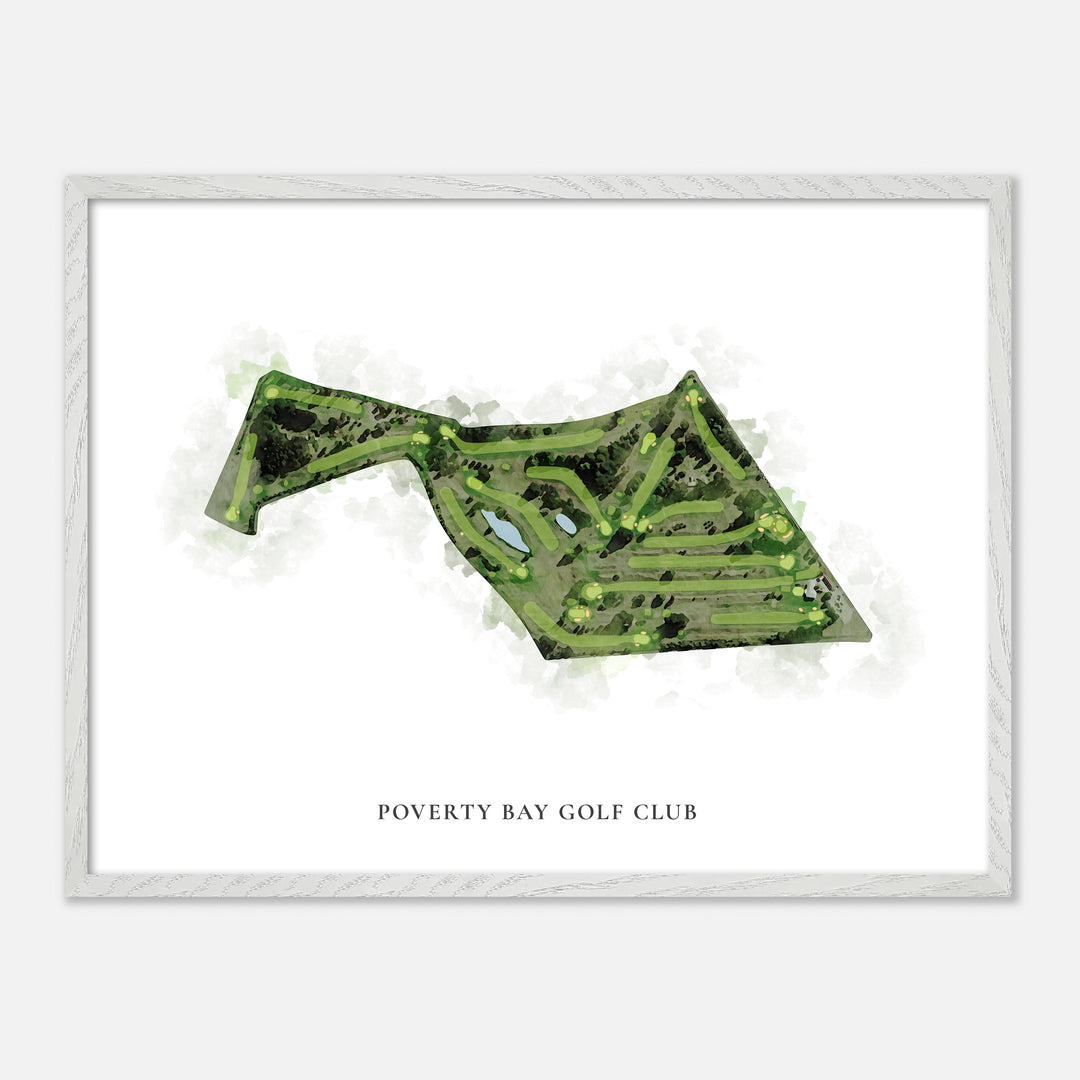 Print of Poverty Bay Golf Club Classic Map