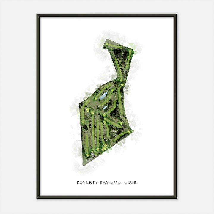 Print of Poverty Bay Golf Club Classic Map