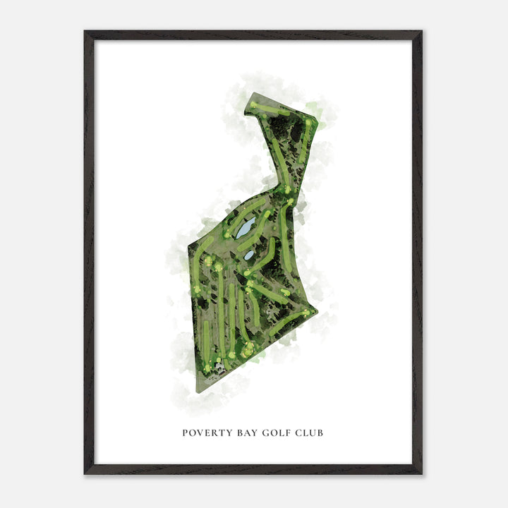 Print of Poverty Bay Golf Club Classic Map