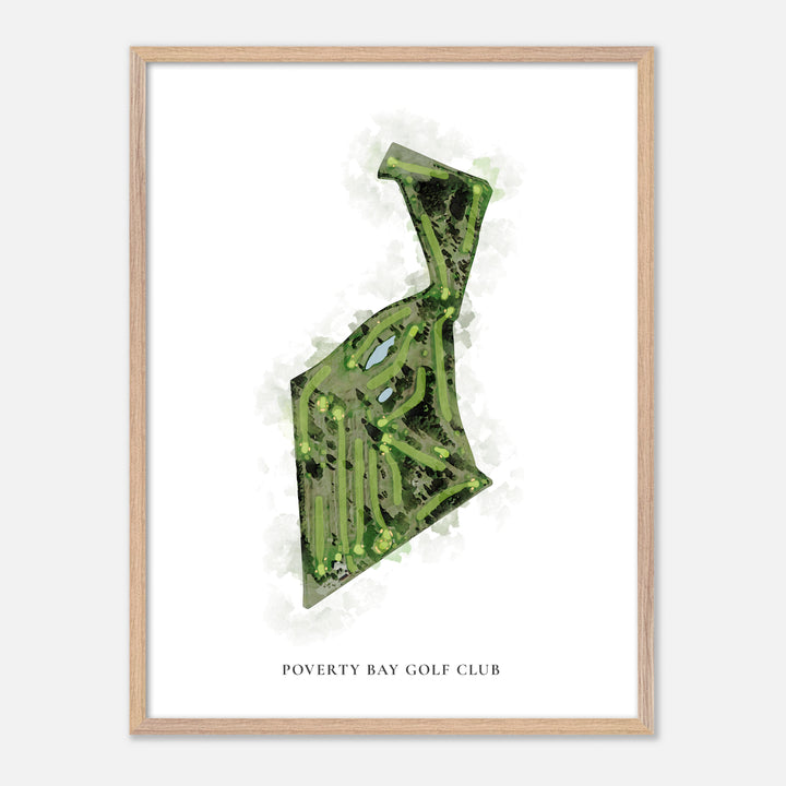 Print of Poverty Bay Golf Club Classic Map