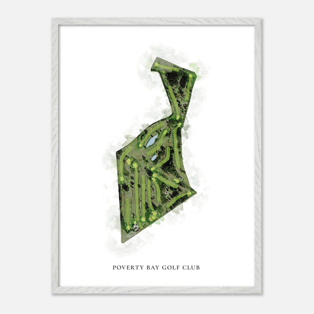 Print of Poverty Bay Golf Club Classic Map