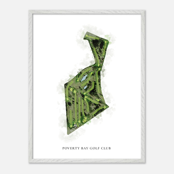 Print of Poverty Bay Golf Club Classic Map