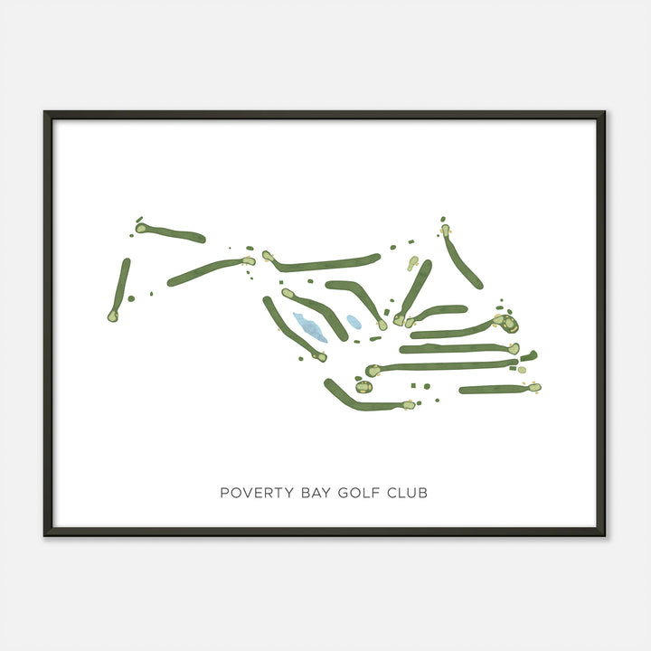 Print of Poverty Bay Golf Club Modern Map