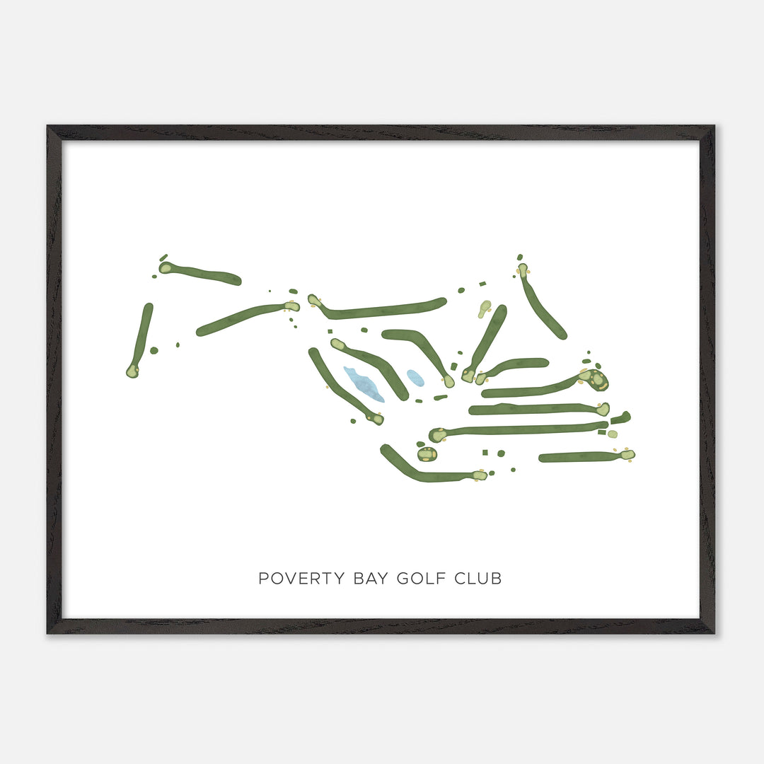 Print of Poverty Bay Golf Club Modern Map