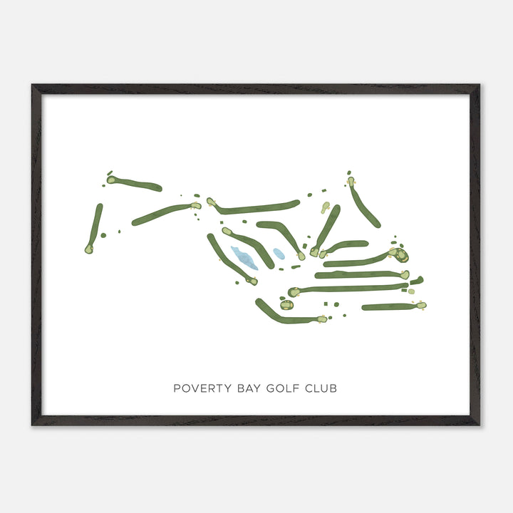 Print of Poverty Bay Golf Club Modern Map