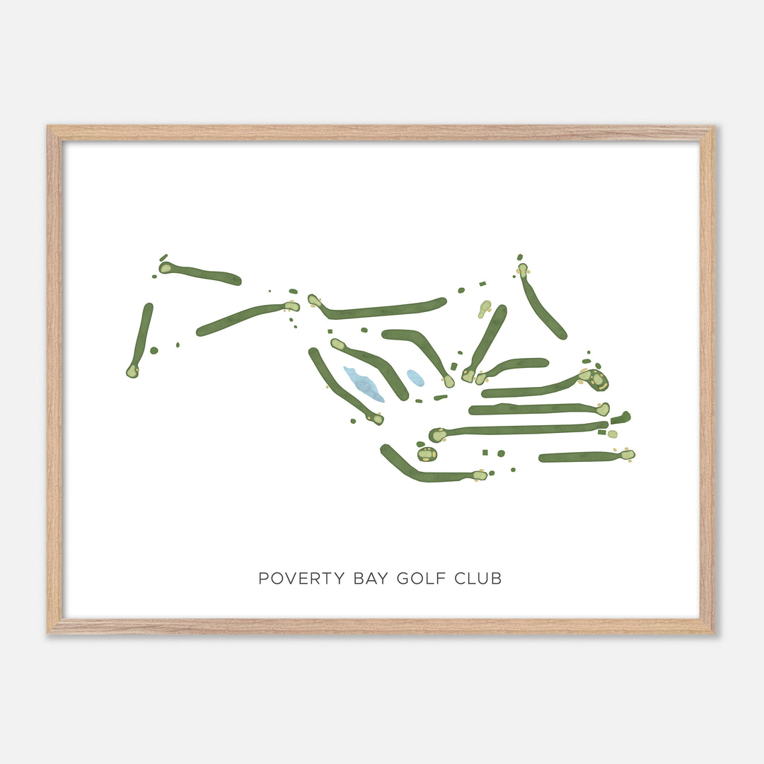 Print of Poverty Bay Golf Club Modern Map
