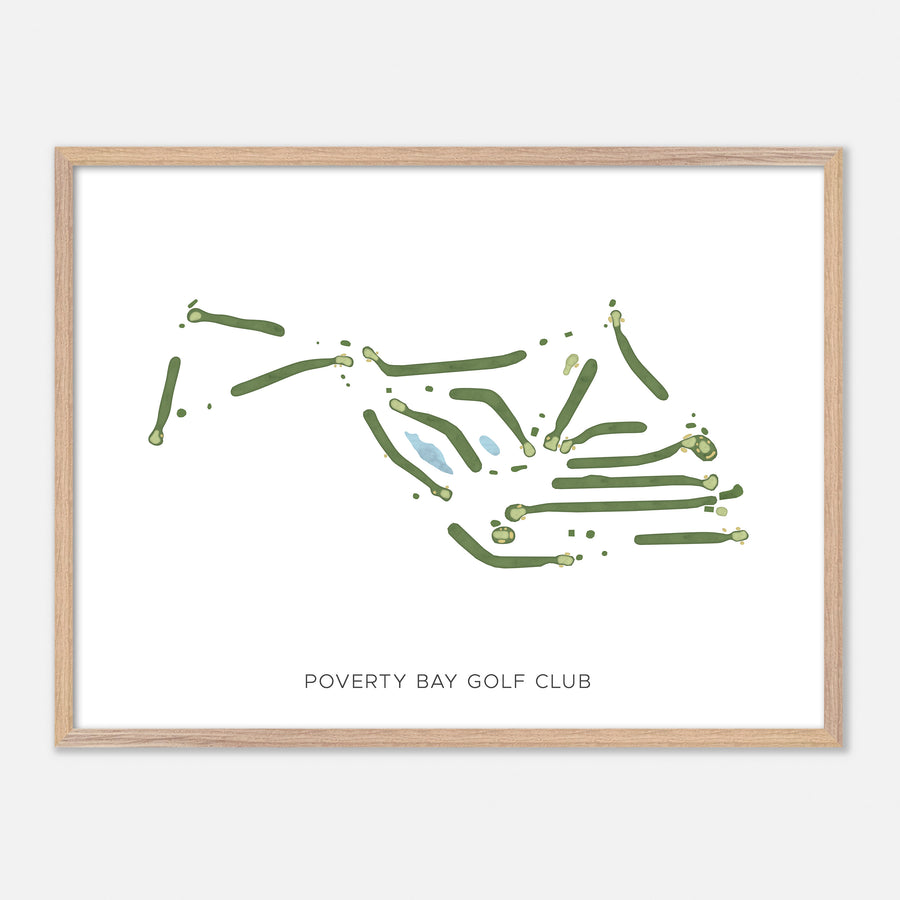 Print of Poverty Bay Golf Club Modern Map