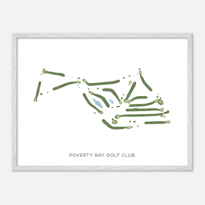 Print of Poverty Bay Golf Club Modern Map