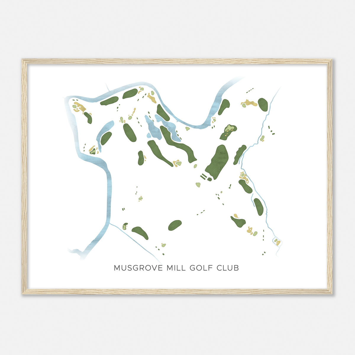 Print of Musgrove Mill Golf Club Modern Map