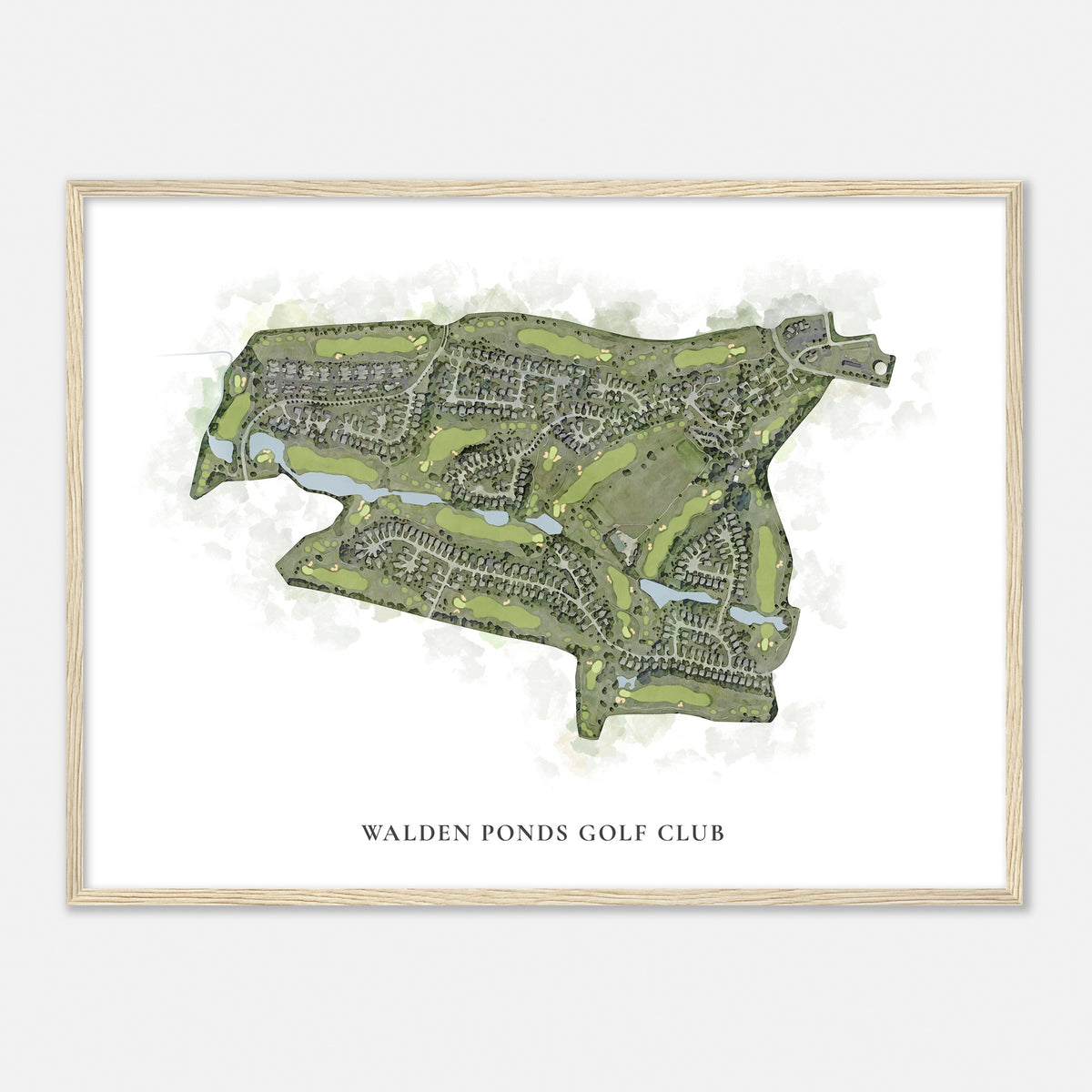 Print of Walden Ponds Golf Club Classic Map