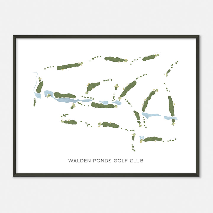 Print of Walden Ponds Golf Club Modern Map