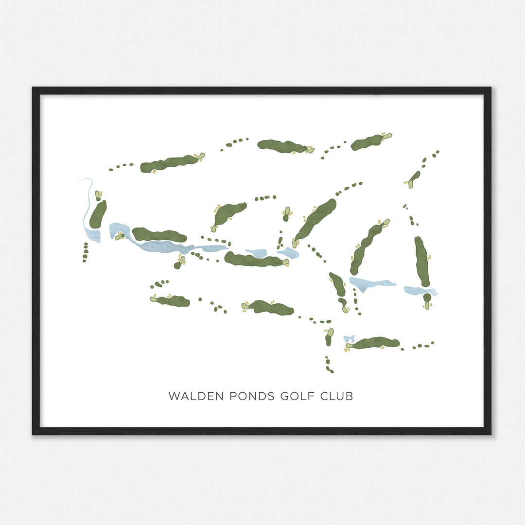 Print of Walden Ponds Golf Club Modern Map