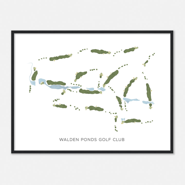 Print of Walden Ponds Golf Club Modern Map