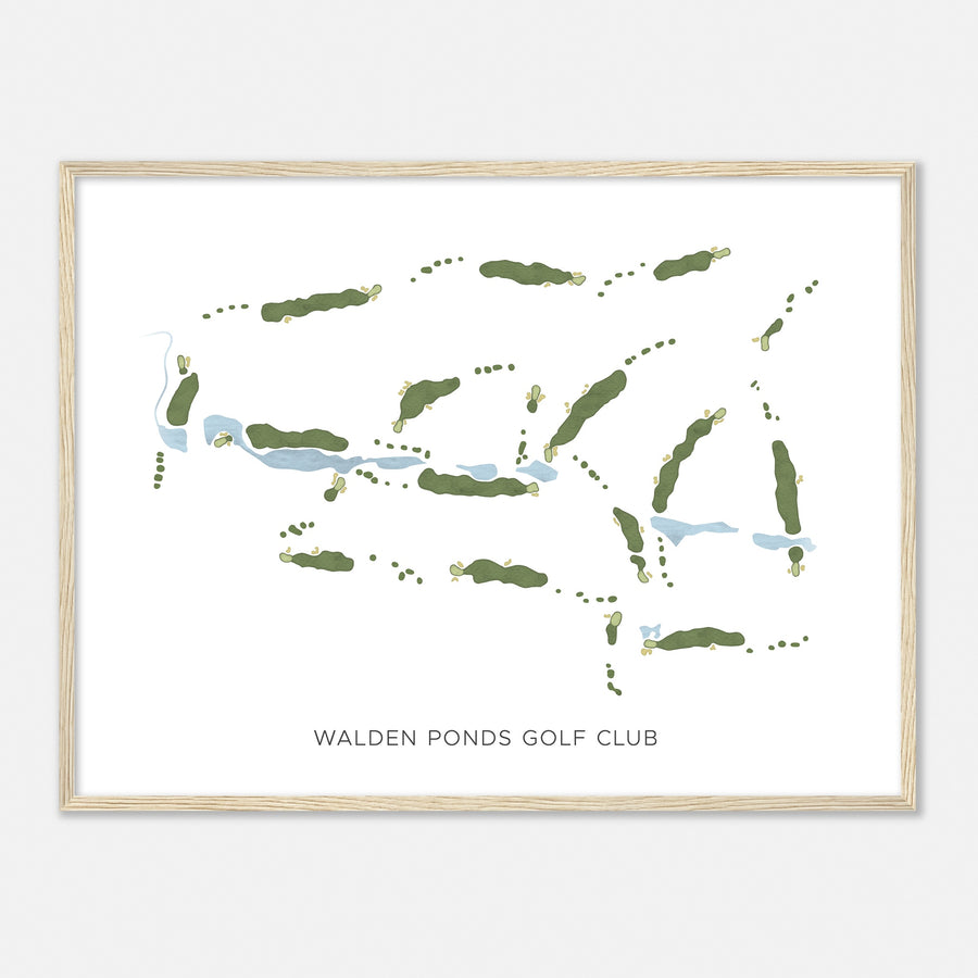 Print of Walden Ponds Golf Club Modern Map