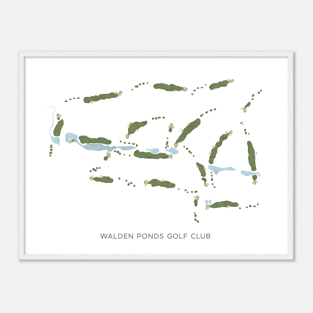 Print of Walden Ponds Golf Club Modern Map