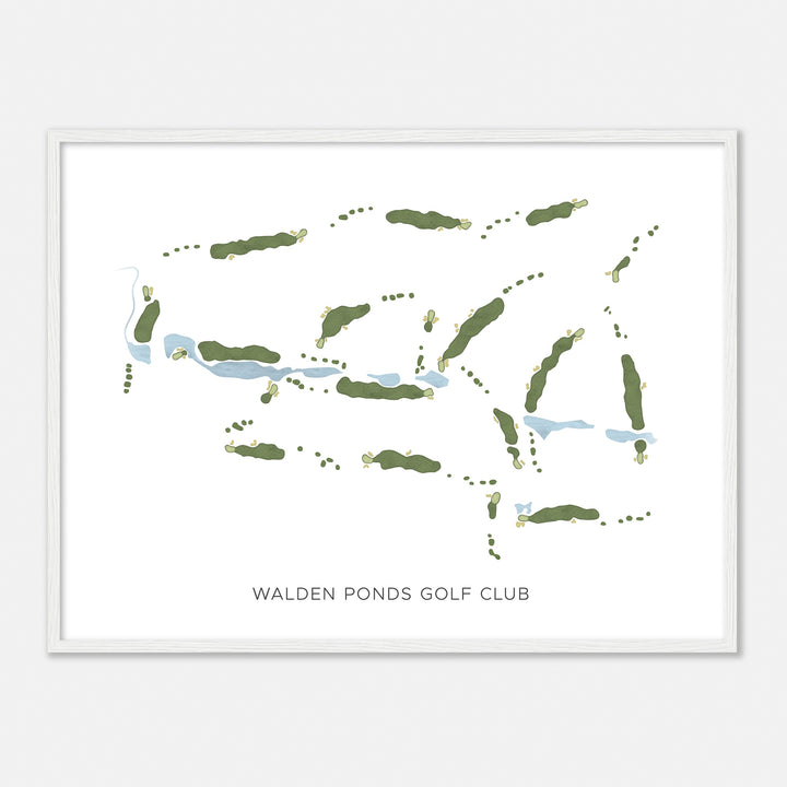 Print of Walden Ponds Golf Club Modern Map