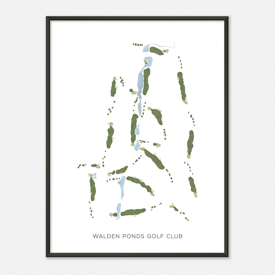 Print of Walden Ponds Golf Club Modern Map