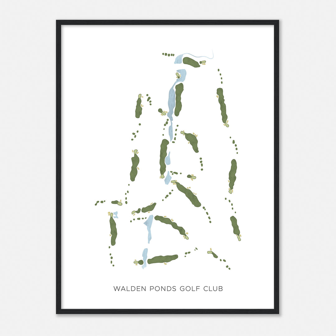 Print of Walden Ponds Golf Club Modern Map