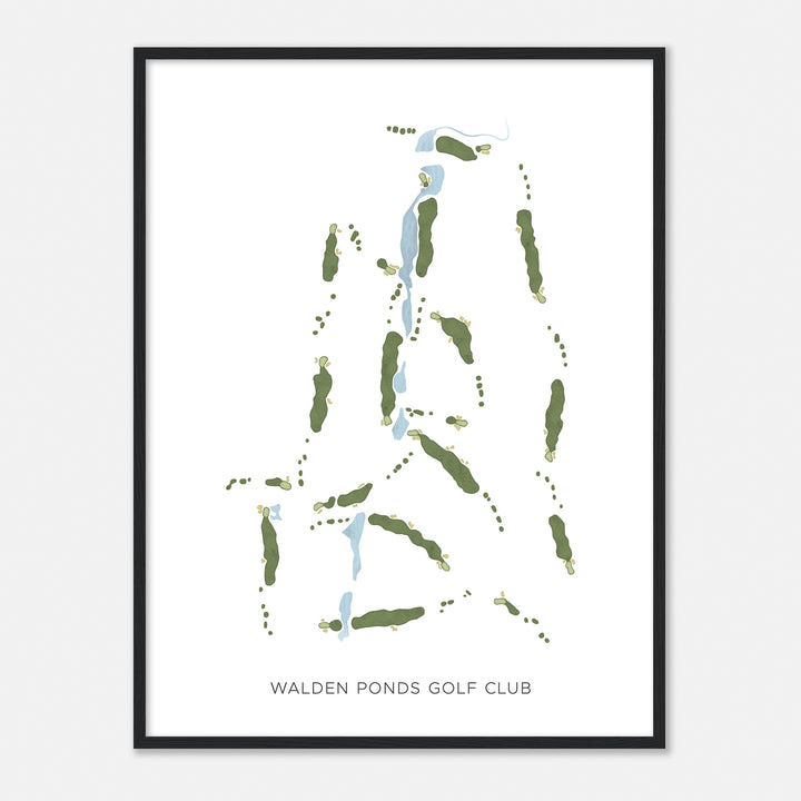 Print of Walden Ponds Golf Club Modern Map