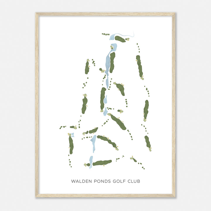 Print of Walden Ponds Golf Club Modern Map
