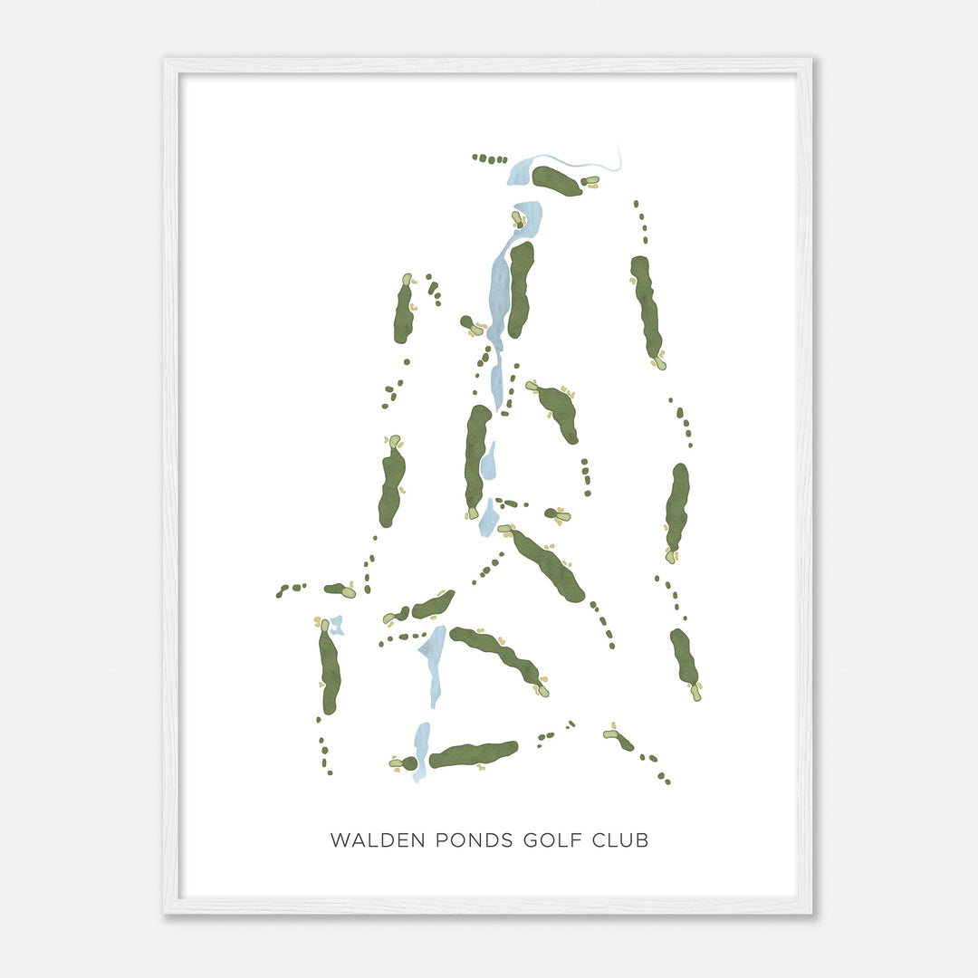 Print of Walden Ponds Golf Club Modern Map