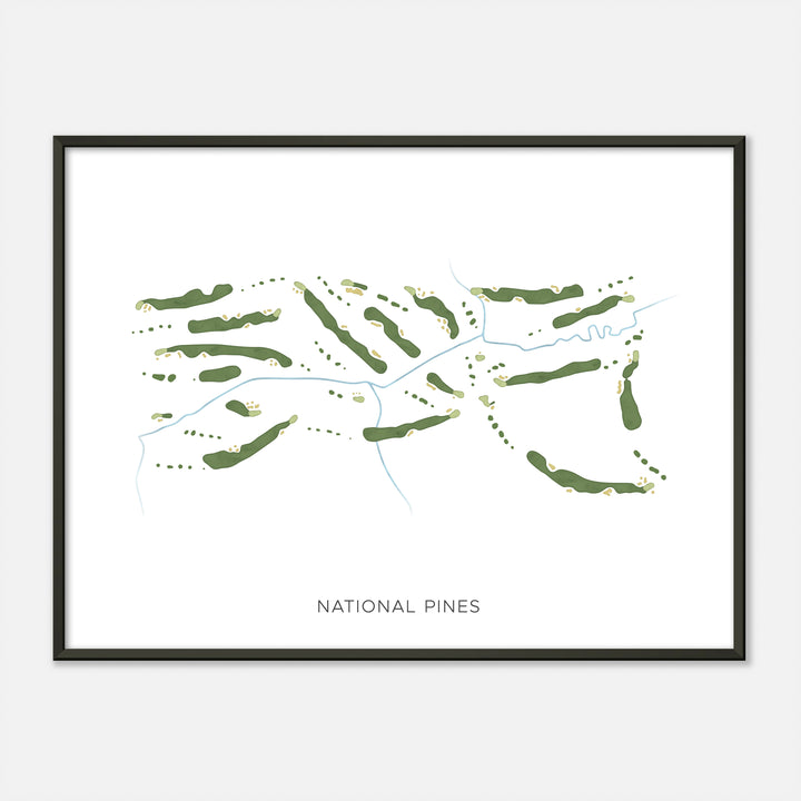 Print of National Pines Modern Map