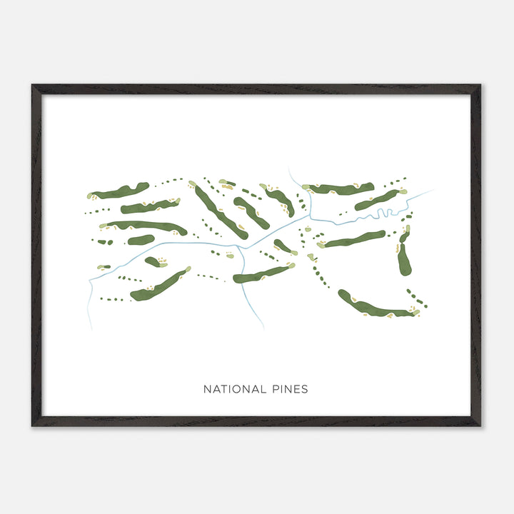 Print of National Pines Modern Map