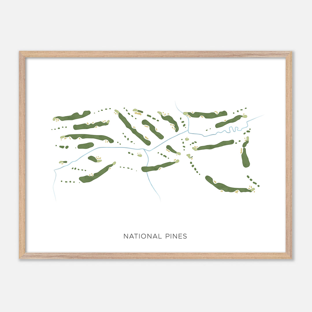 Print of National Pines Modern Map