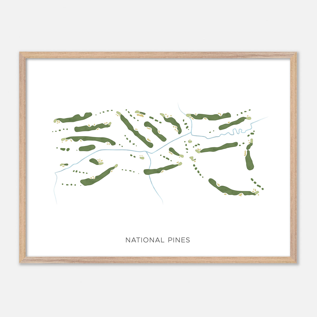 Print of National Pines Modern Map
