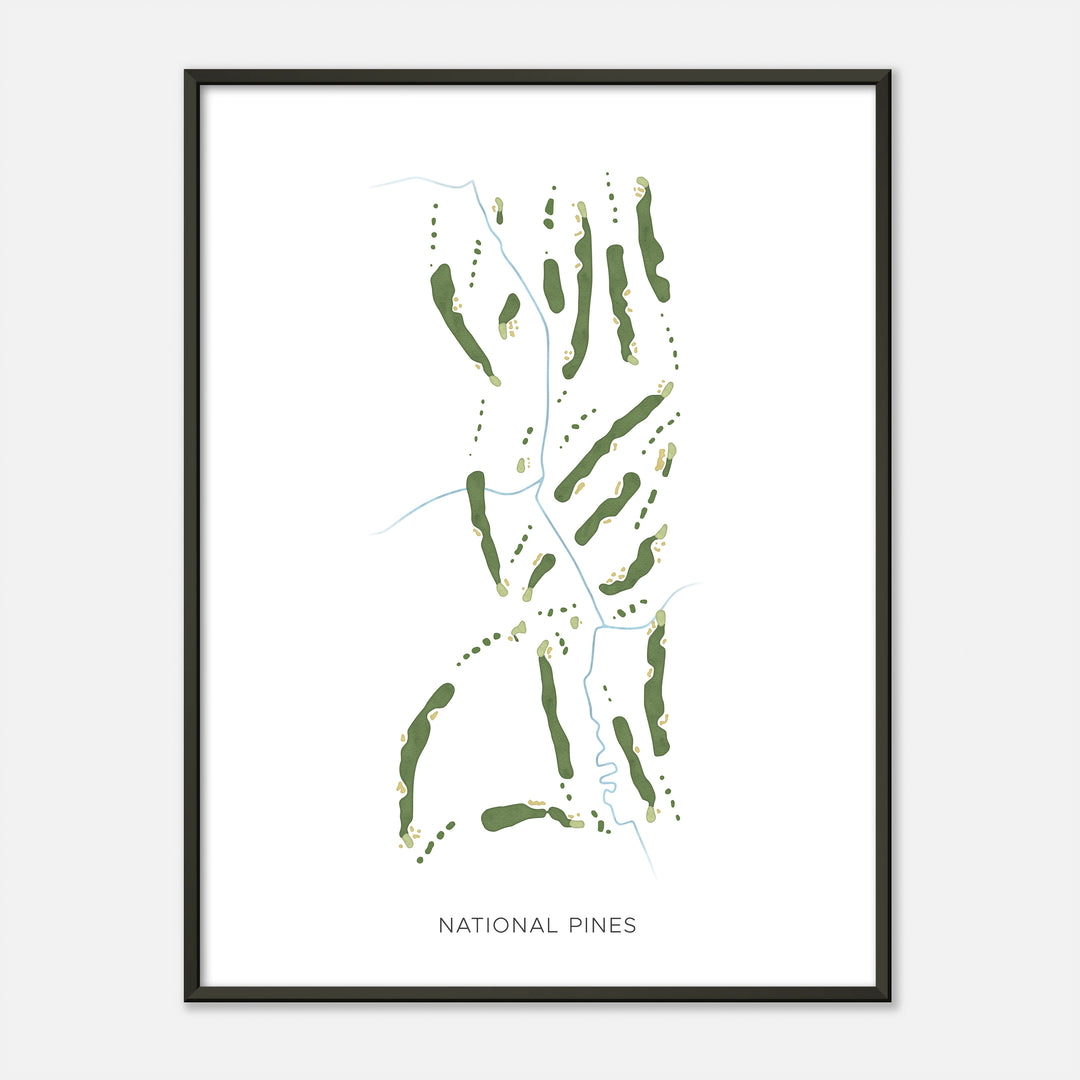 Print of National Pines Modern Map