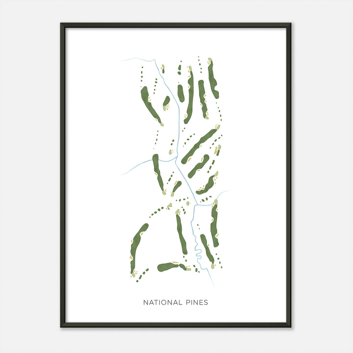 Print of National Pines Modern Map