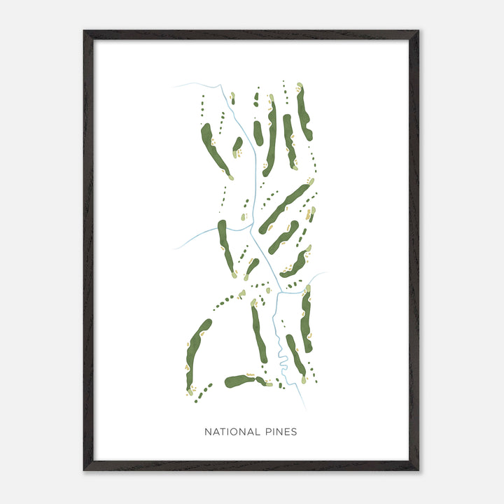 Print of National Pines Modern Map