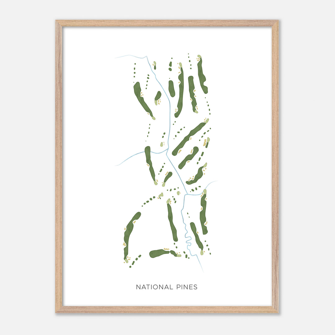 Print of National Pines Modern Map