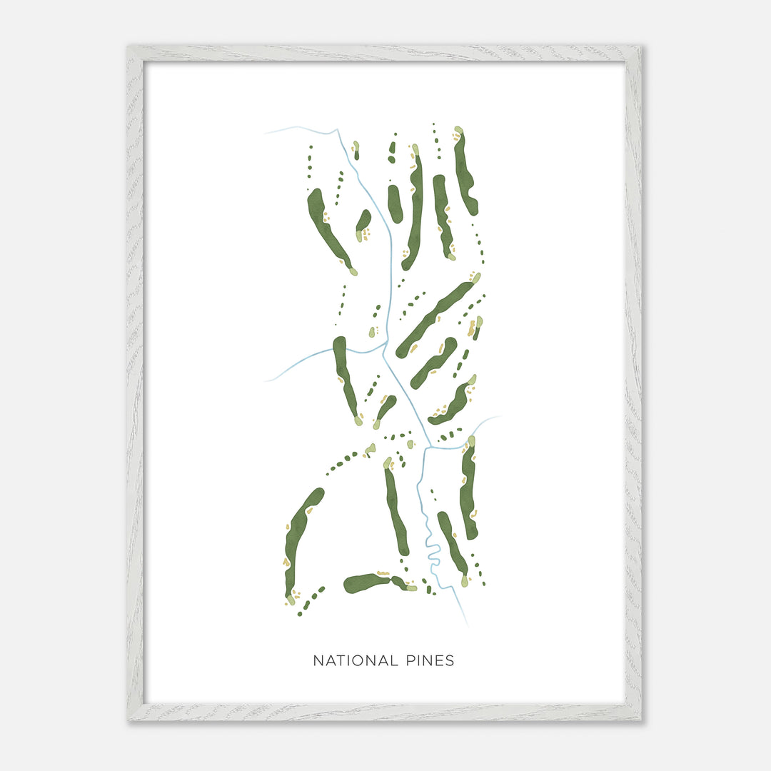 Print of National Pines Modern Map