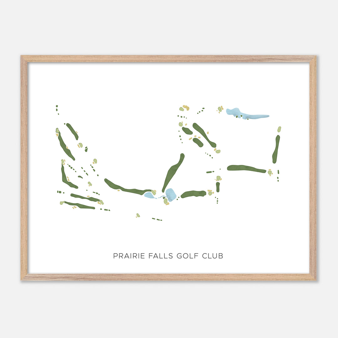 Print of Prairie Falls Golf Club Modern Map