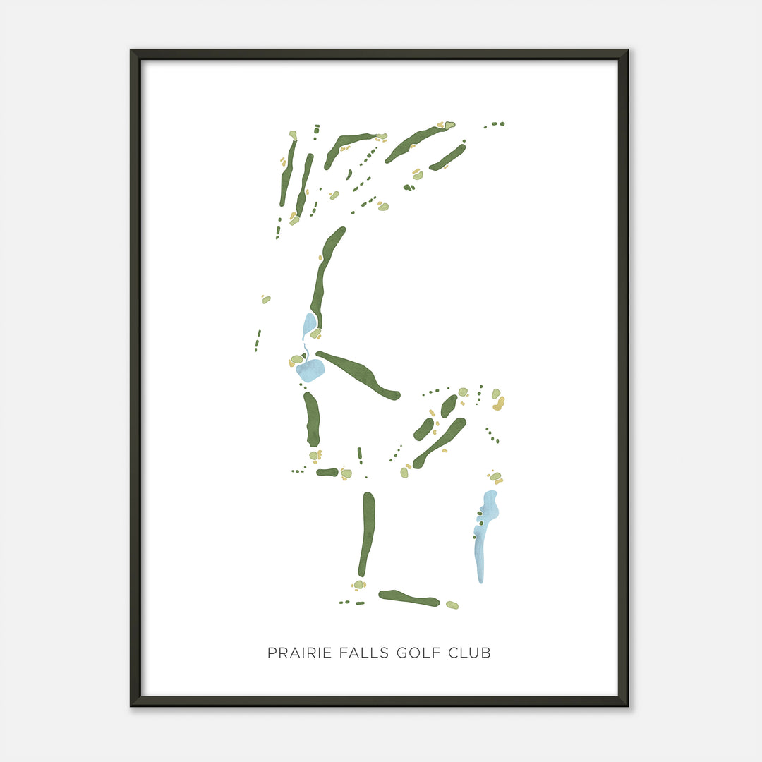 Print of Prairie Falls Golf Club Modern Map
