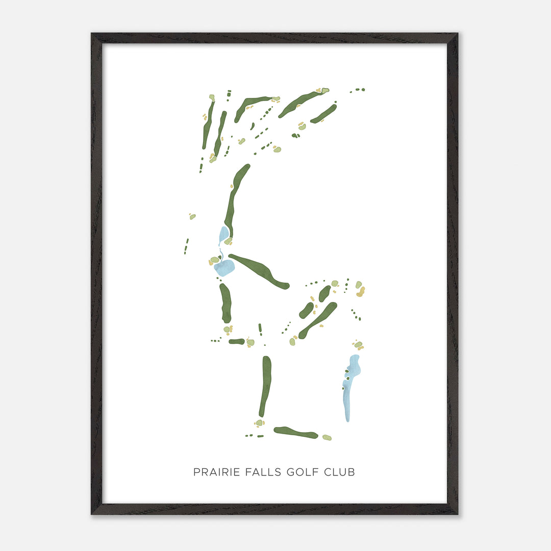 Print of Prairie Falls Golf Club Modern Map
