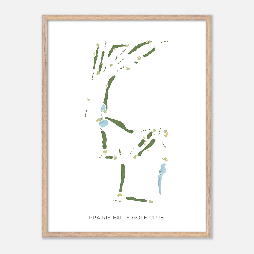 Print of Prairie Falls Golf Club Modern Map