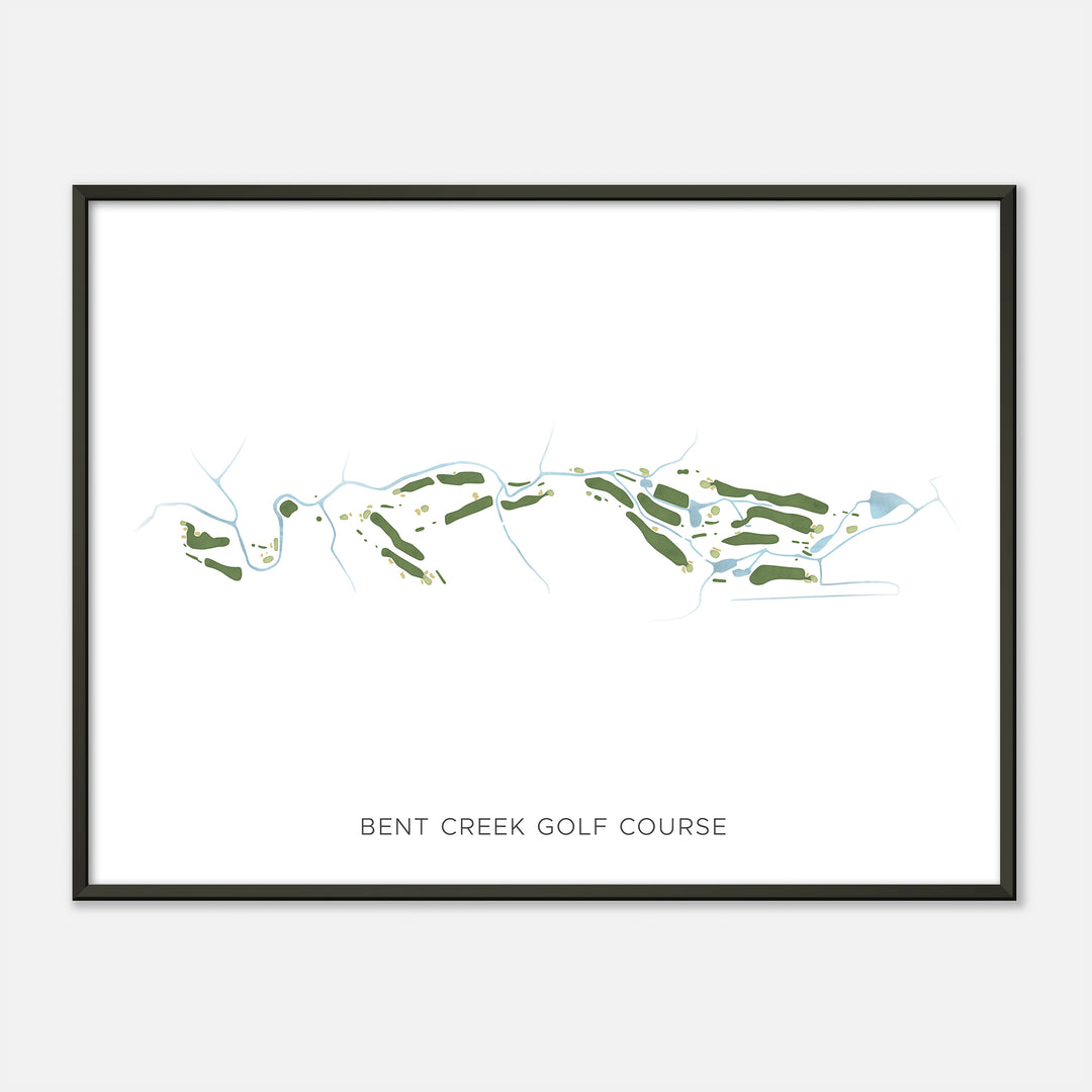 Print of Bent Creek Golf Course Modern Map