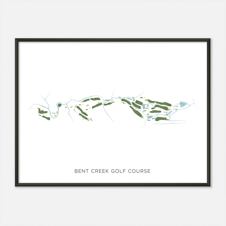 Print of Bent Creek Golf Course Modern Map