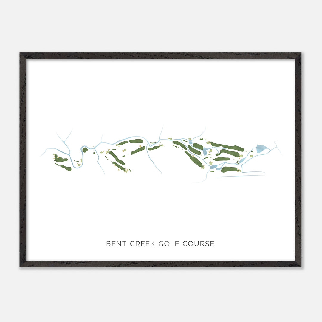 Print of Bent Creek Golf Course Modern Map