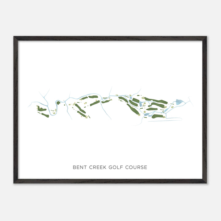 Print of Bent Creek Golf Course Modern Map