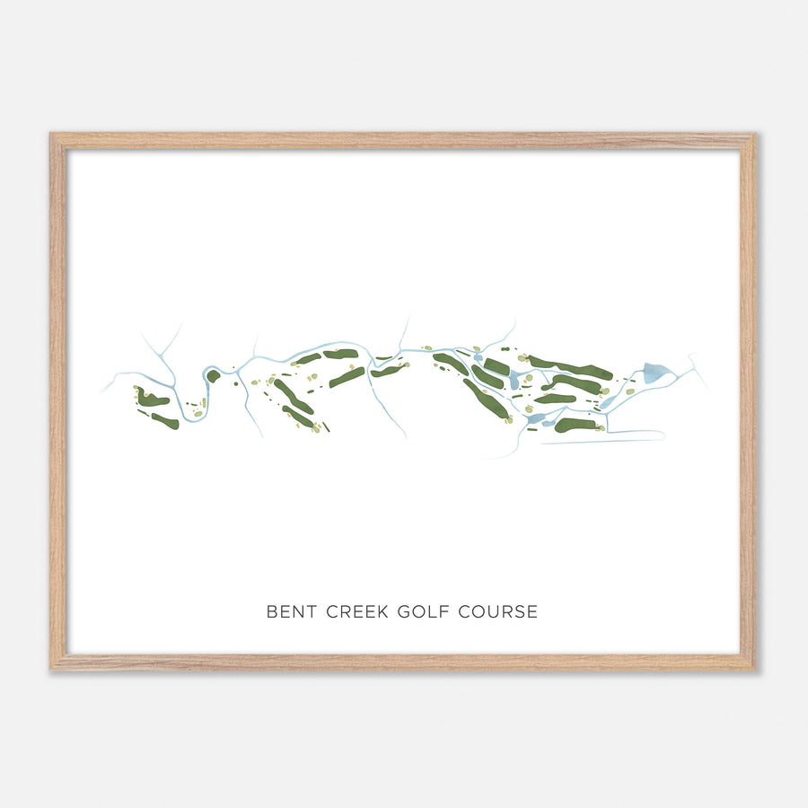 Print of Bent Creek Golf Course Modern Map
