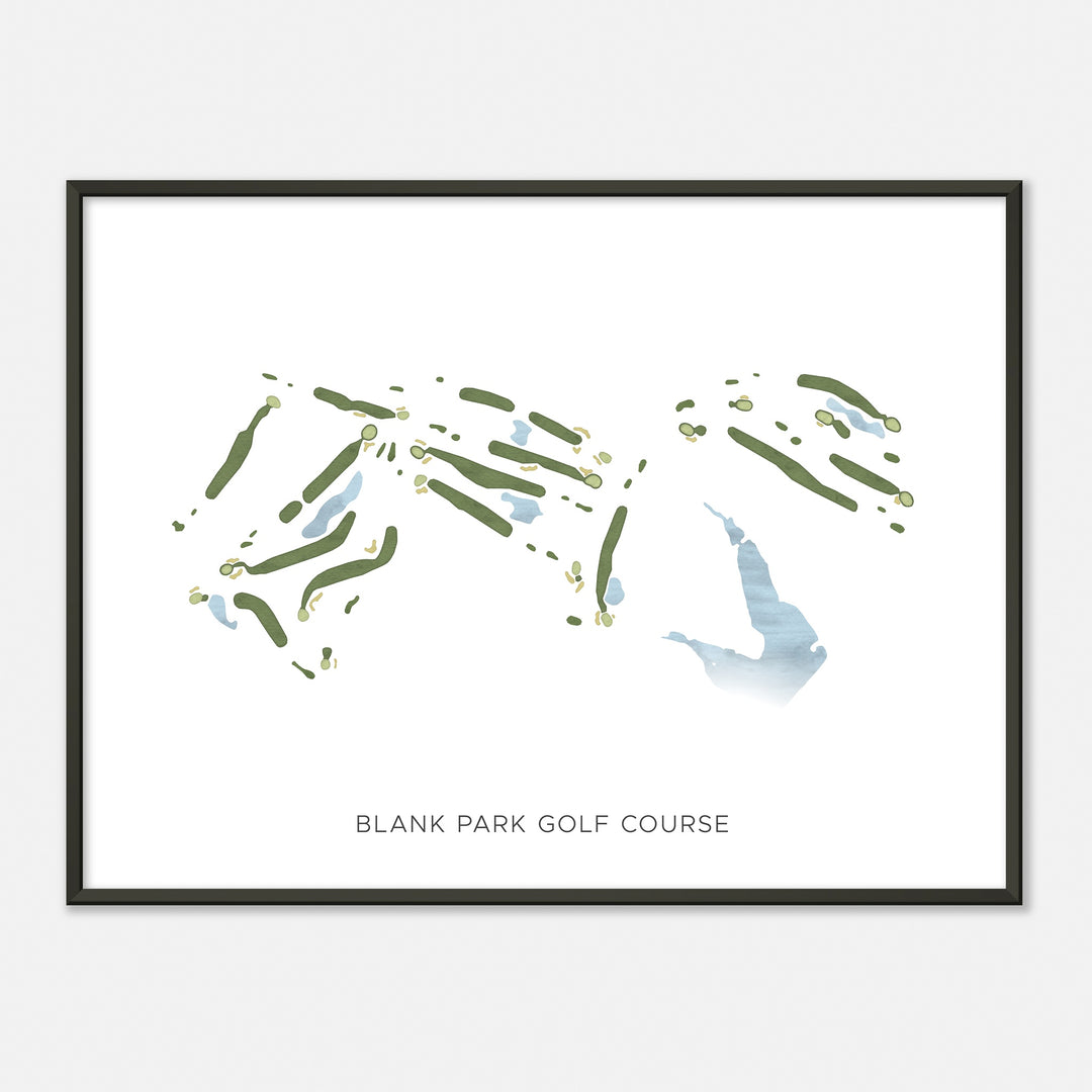 Print of Blank Park Golf Course Modern Map