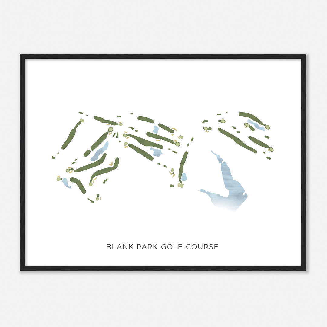 Print of Blank Park Golf Course Modern Map